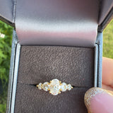 Celeste 2.5ct Moissanite Cluster Ring - Sterling Silver Gold Plated