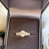 Celeste 2.5ct Moissanite Cluster Ring - Sterling Silver Gold Plated