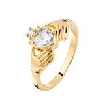 Sterling Silver Gold  Claddagh Ring