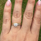 Solitaire Moissanite Ring Set - Gold