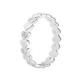 Sterling Silver Eternal Hearts Ring