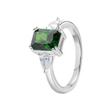 Emerelle -Sterling Silver Emerald-Cut  Ring