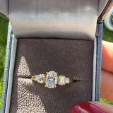 Gold-Plated Sterling Silver Five-Stone Ring