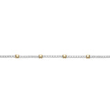 Two Tone Tennis Bracelet - Sterling Silver