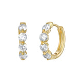 Sterling Silver Gold Plated Hinged Hoop Earrings