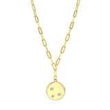 Three Stars Box Chain Necklace - Sterling Silver Gold Plated