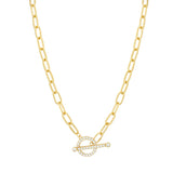 Gold T Bar Necklace