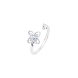 Sterling Silver Flower Spinning Ring
