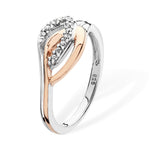 Sterling Rose Gold Curved Ring