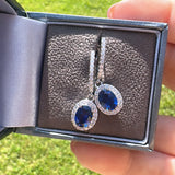 Sterling Silver Sapphire Earrings