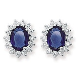 Sterling Silver Sapphire Earrings