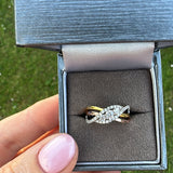 Three Tone Interwoven Sterling Silver Ring