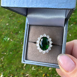 Sterling Silver Emerald  Ring