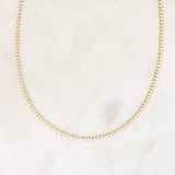 Milky Rhinestone Necklace (14ct gold plated)