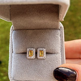 Sterling Silver Citrine Studs