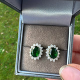 Sterling Silver Emerald Earrings