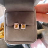 Sterling Silver Citrine Studs